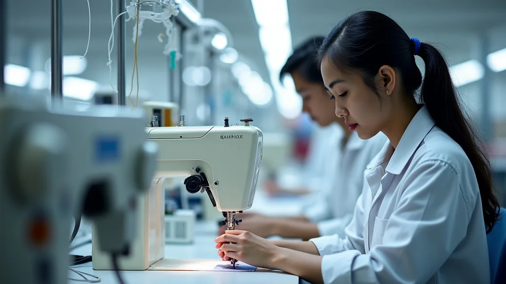 This image shows a diverse group of young people learning sewing skills for garment jobs in Bangladesh.